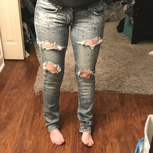 Machine sparkle jeans